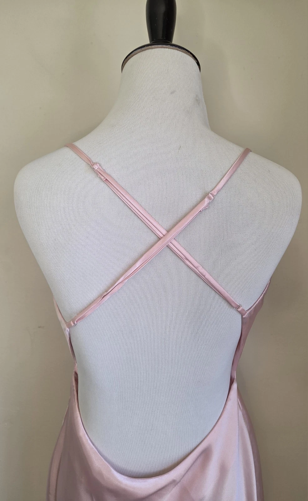 UNDERCOVER Abito Slip Vintage Victoria Secret Rosa Chiaro Adj. Cinghie schiena bassa taglia S
