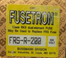 BUSSMANN FUSETRON FRS-R-200 600V FUSE NEW IN BOX