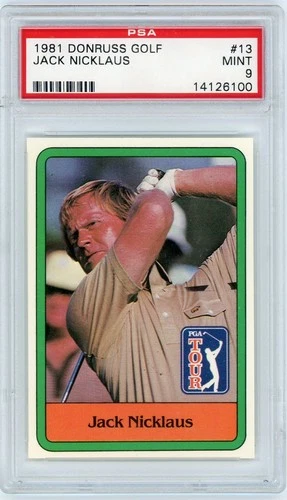 1981 Donruss Golf Stars Jack Nicklaus Rookie Card #13 PSA 9