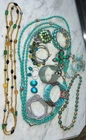 Beautiful 16 pieces Vintage Estate Modern Costume Jewelry Lot Mix Artisan Blues