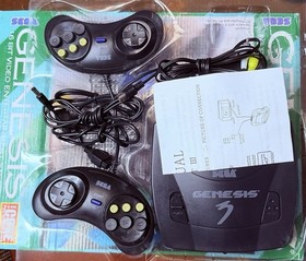 SEGA Genesis Model 3 Clone With LED Power Light - CIB Video Game Console - Read!