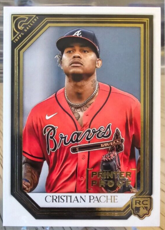2021 Topps Gallery Printer Proof Christian Pache RC #38 Braves