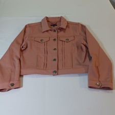 Chocolate Women's Peach Color Spandex Mini Jacket Long Sleeve Size L