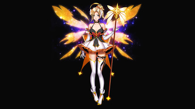 Anime liang xing mercy overwatch women thighs cleavage Playmat Gaming Mat