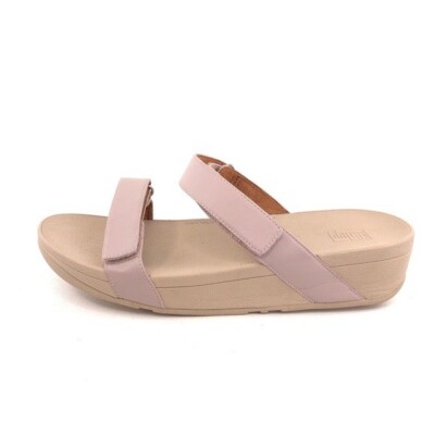 FitFlop Vernita PU Two Strap Summer Sandals Womens Size 10 EUR 42 Cool  Taupe