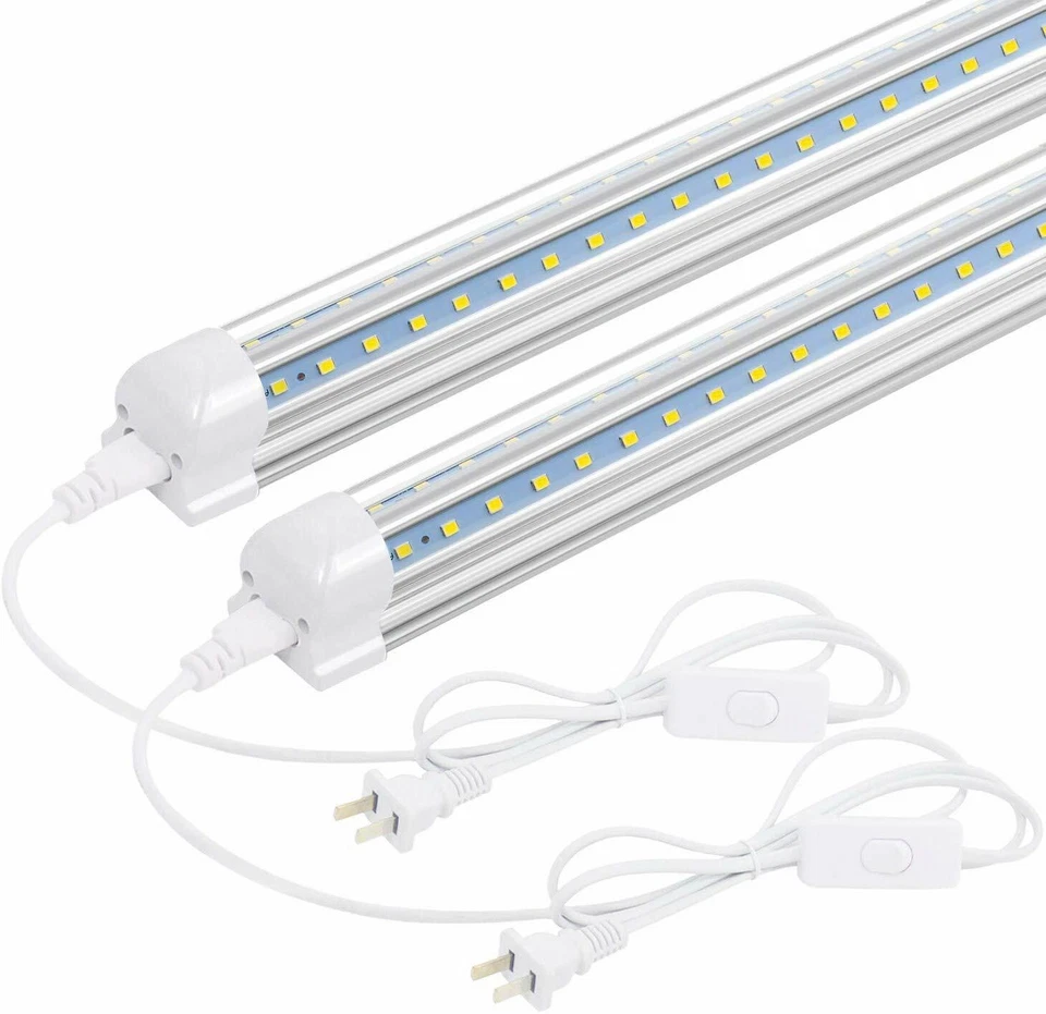 T8 2FT LED Tube Lights 14W 28W 24 Inch Home Cabinet LED Shop Light Fixtures 2PCS - Image 2 of 4