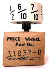 Veeder Root  31837-B Gas Pump Meter Price Wheel Vintage New in Box