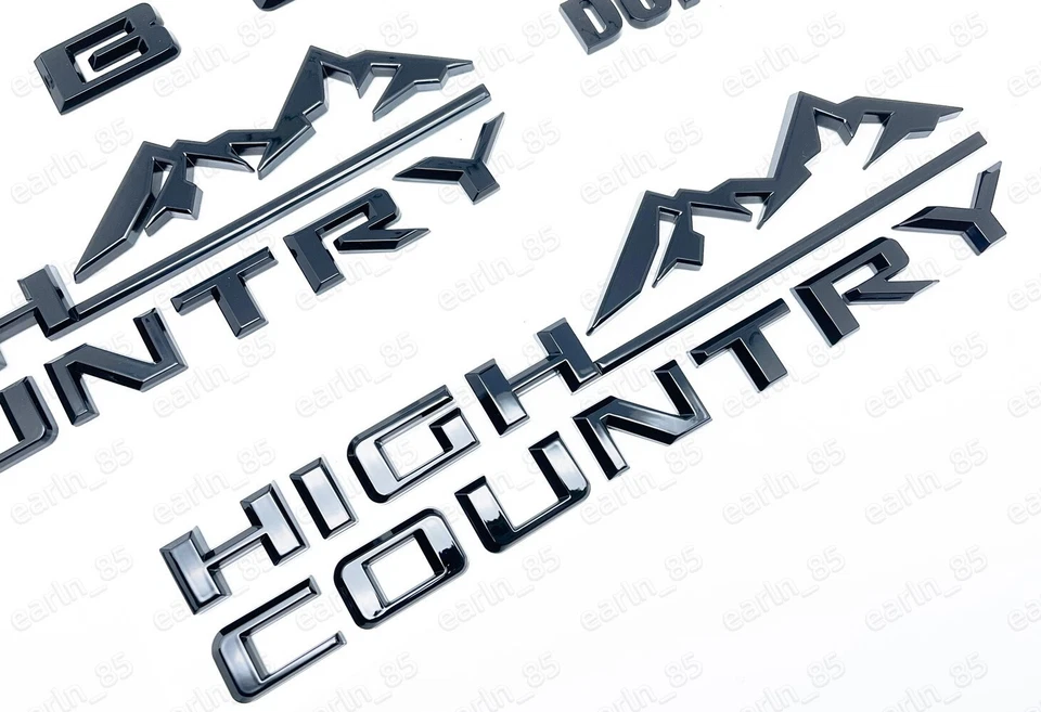 Глянцевый черный 2021-2025 Chevrolet Suburban высокая страна эмблема значок набор OEM - Изображение 4 из 4