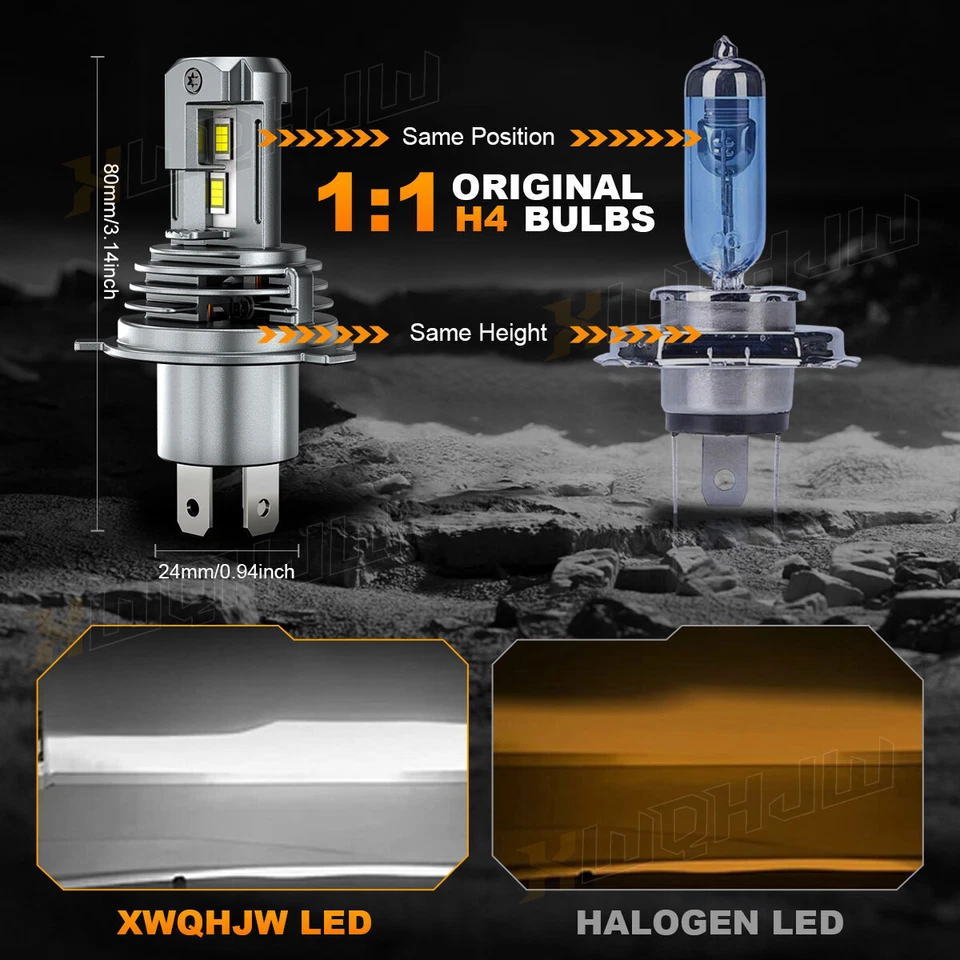 For Nissan X-Trail 2004-2008 LED Headlights Hi-Lo Light & Fog Lamp Bulbs Kit - Image 4 of 4