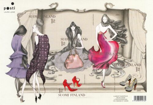 Fashion Shoes Bags Dresses Handbag Minna Parikka Finland Design Sheet MNH 2009 - Afbeelding 1 van 1