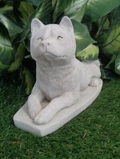Akita Concrete Dog Statues Outdoor Pet Loss Memorial Garden Decor Pet Loss Gift