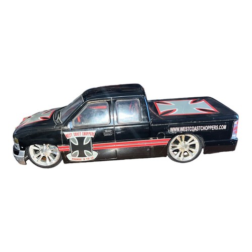 2004 West Coast Chopper Jesse James Remote Controll Black Truck W/Remote Working - Afbeelding 4 van 11