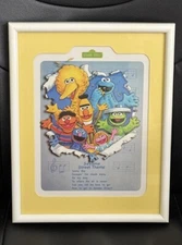 Sesame Street Theme Song Framed 1988 Vintage Wall Art Decor Poster Picture 11x14