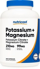 Nutricost Potassium 99 mg Magnesium 210 mg Citrates 240 Capsules - Non-GMO