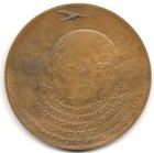 1927 Statue of Liberty-Eiffel tower commem Lindbergh Medal Bronze POSTPAID — photo 2