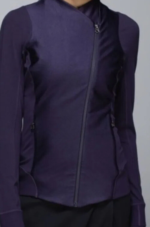 Lululemon Womens Size S Asymmetric Zip Moto Style Gym Jacket in
