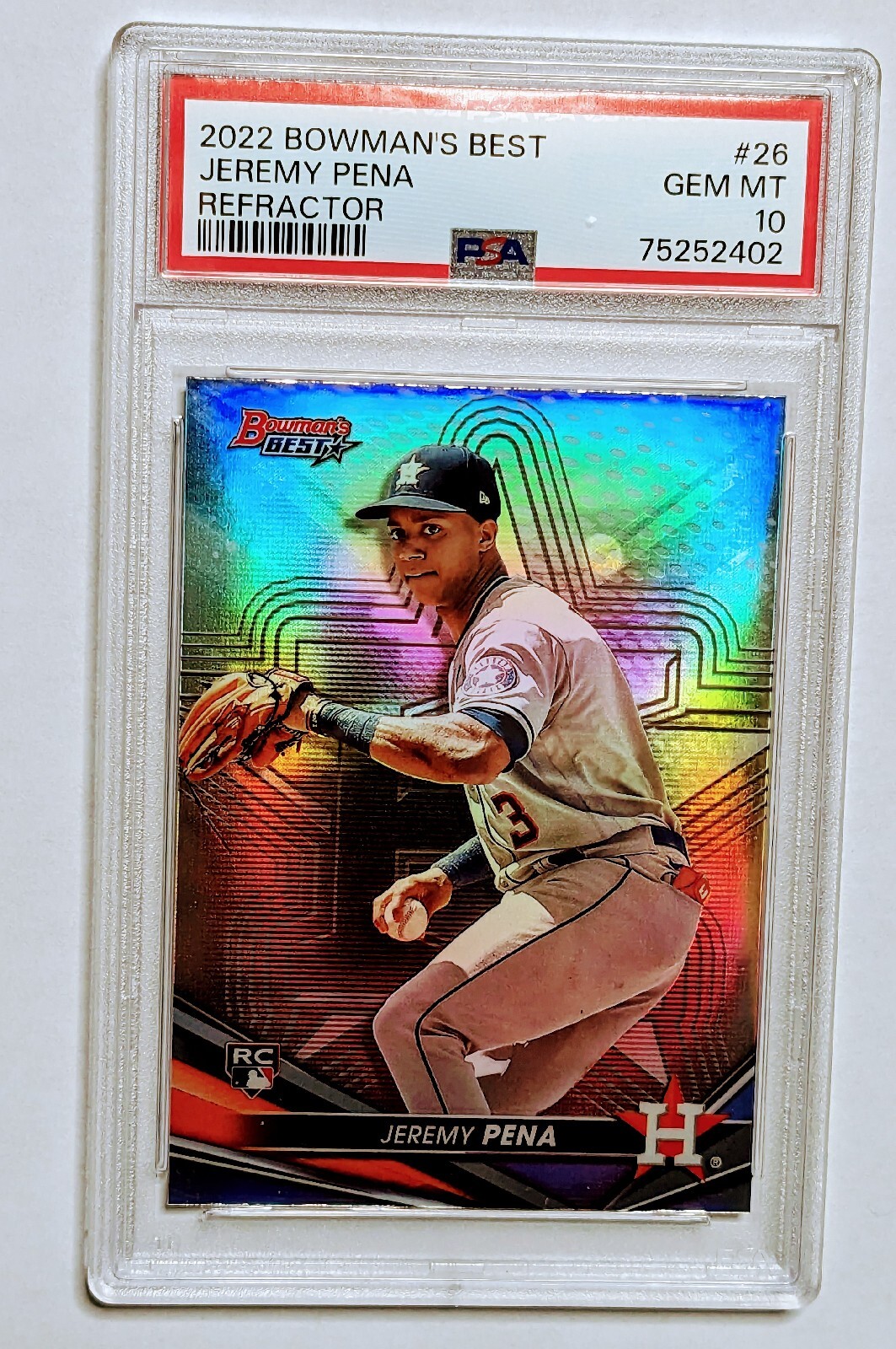 2022 Bowman's Best - Atomic Refractor #26 Jeremy Pena (RC) PSA 10
