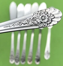 6 Pc JUBILEE Silverplated 7" MASTER BUTTER KNIVES Wm Rogers Mfg