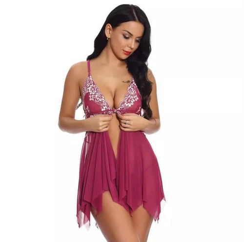 Sexy Damen-Tanga Dessous Nachtkleid Nachtwäsche Babydoll Unterwäsche Set - Bild 2 von 31