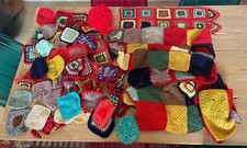 COPERTA QUADRI LANA UNCINETTO PEZZI DA ASSEMBLARE COME IN FOTO 60 QUADRI SINGOLI