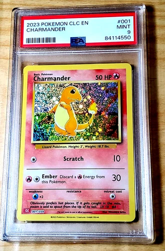 2023 Pokemon CLC EN CHARMANDER #001 Holo Trading Card Game Classic PSA 9 Mint