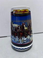 2002 BUDWEISER Christmas Holiday STEIN "Guiding the Way Home" with Box/Paperwork