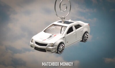 White Cadillac CTS-V Sedan Custom Christmas Ornament Chrome Sport