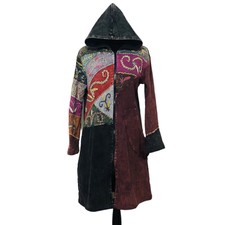 Vintage Kathmandu Hoodie Jacket Patchwork Embroidery Size Medium / Large