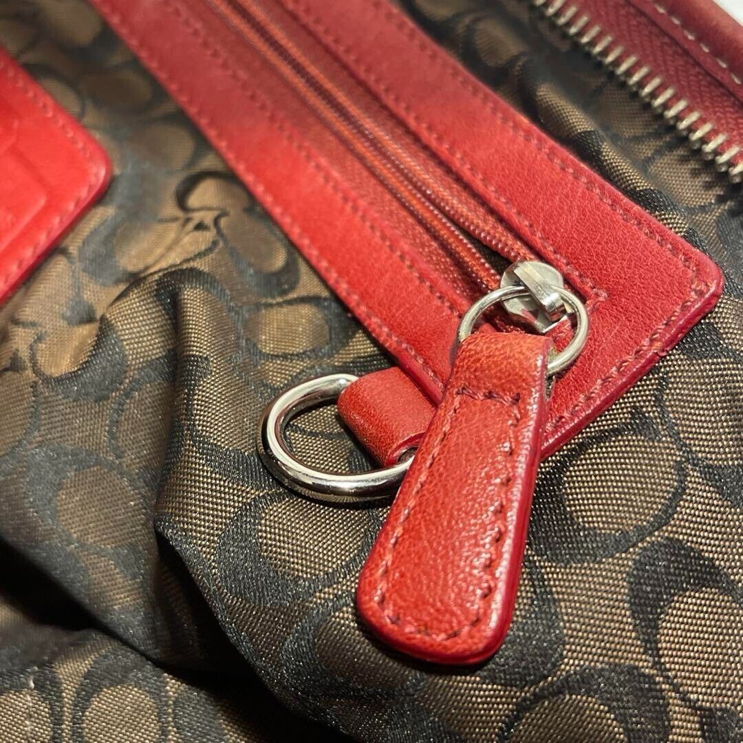Coach Vintage Ergo 9221 Leather Hobo Shoulder Bag Purse Red Coach Vintage Ergo 9221 Leather Hobo Shoulder Bag Purse Red