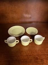 Hazel Atlas Yellow Childs Little Hostess 5 Piece Set Chartreuse Vintage