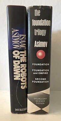 The Foundation Trilogy (BCE) / Robots of Dawn (FE) ISAAC ASIMOV HC/DJ VGC
