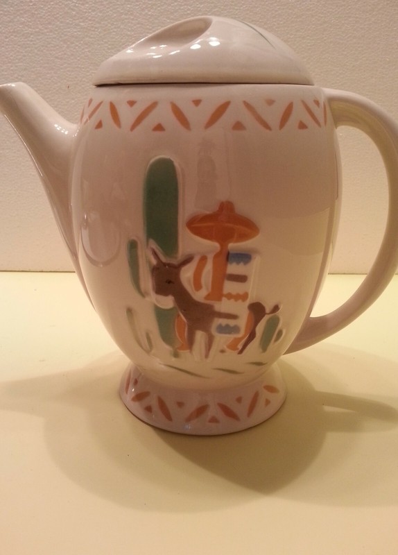 Vintage 1940s Porcelier Teapot Vaquero Cowboy USA