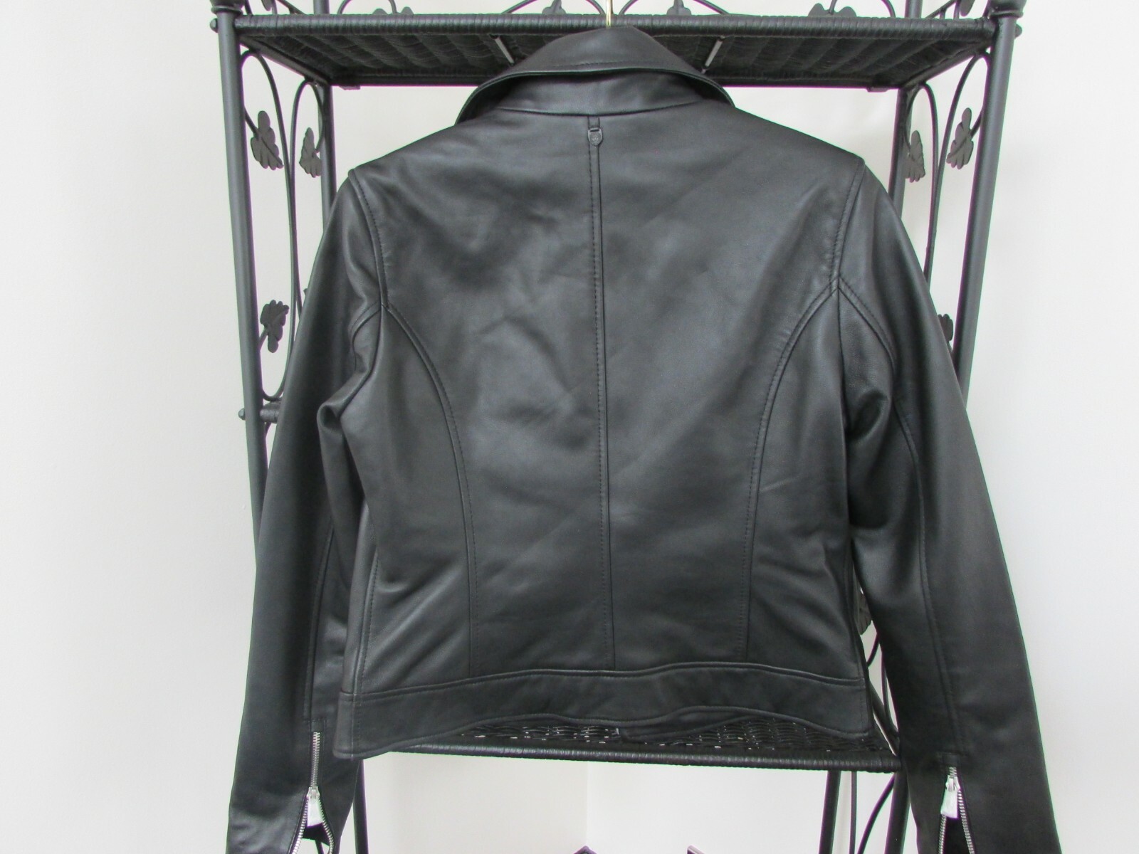 Rudsak Black soft lambs Leather Jacket Size S 8/10 BNWT & protectors RRP £600 image 3