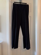 DENIM  CO Signature Reg Easy Flex Twill Wide Leg Trouser BLACK sz SMALL