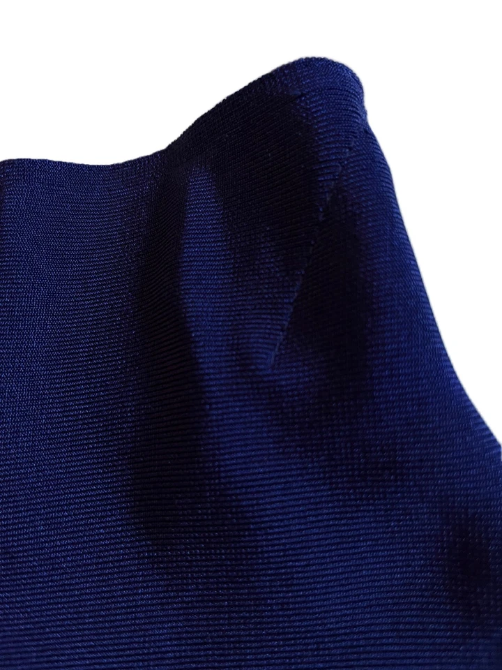 Falda Lápiz Wow Couture Bodycon Azul Talla S Elástica Calce Ajustado Hasta la Rodilla Texturizada Foto 2 de 4