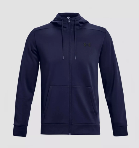 New Under Armour Men’s Armour Fleece Full-Zip Hoodie 1373357 Midnight Navy - XL - Picture 5 of 6