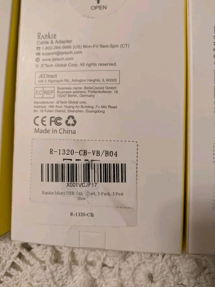 15 Cables 5 Cajas Rankie Micro USB Alta Velocidad Datos y Carga, Paquete de 3, 3 Pies Foto 4 de 4