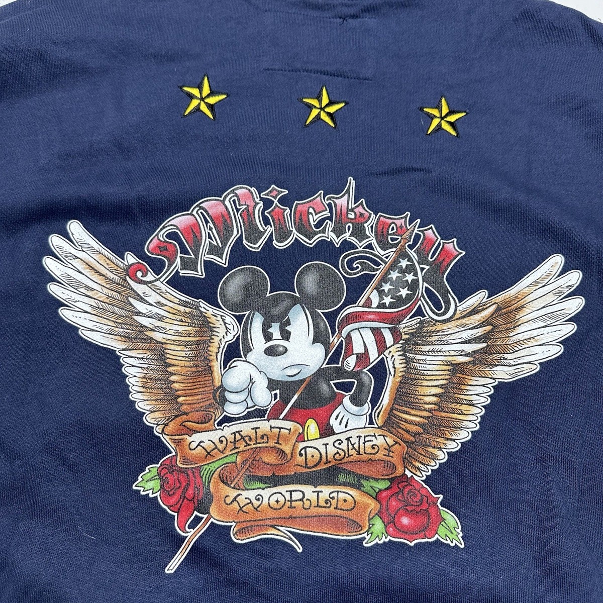 Mickey Mouse 1928 Zip Up Jacket Mens XL Disney Store Tattoo Hardy