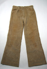 Vtg 60s 70s Haggar Body Work Corduroy Bell Bottom Pants 31 x 31 Hippie Wide Leg