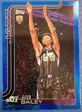 2025-26 Topps Basketball Utah Jazz RC Ace Bailey Blue Sand Glitter Foil SP