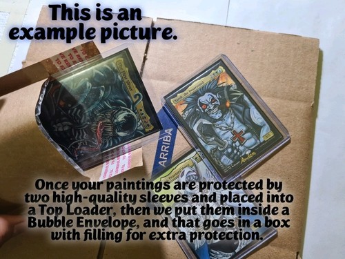 EXTRACT FROM DARKNESS ULAMOG MAGIC THE GATHERING ALTERED ART HAND PAINT DEMIAN - Picture 9 of 12