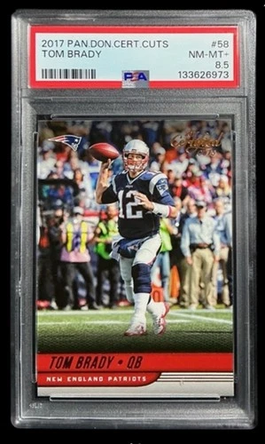 2017 panini donruss certified #58 tom brady; certified cuts PSA 8.5  (POP 1)
