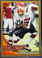 James Davis 2010 Topps #334 Gold Parallel Rookie Card /2010. rookie card picture
