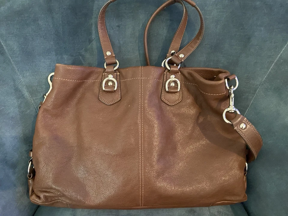 Cartera de cuero Coach Ashley en marrón - muy apreciada excelente estado Foto 2 de 4