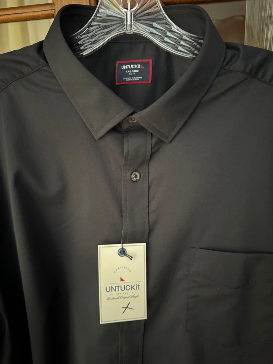 Chemise homme manches longues boutonnée UNTUCKIT taille XL