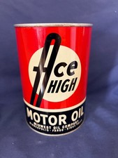 Vintage Ace High Quart Motor Oil Can