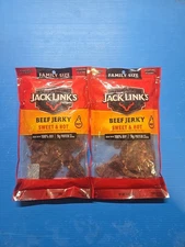 Jack Link's Beef Jerky Sweet Hot, 2 Bags 10oz Each Big 20oz Total
