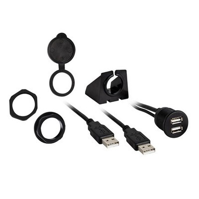The Install Bay IBR74 Usb Pass Through Extension Cable, Dual, Male To Female, 3