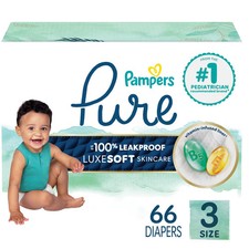Pampers Pure Protection Diapers Super Pack - Size 3 - 66ct 0.28 per diaper