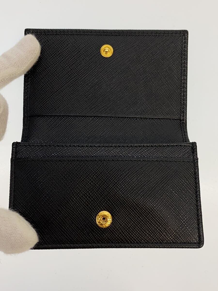 PRADA Card Case Leather BLK Women thumbnail 4